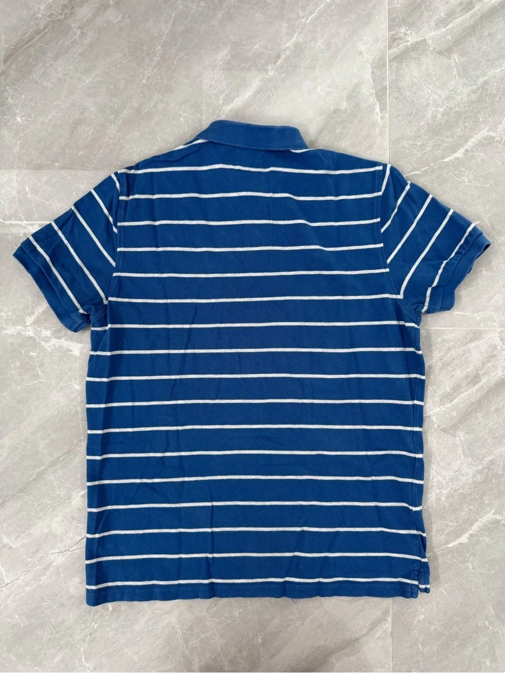 Men’s J. Crew Striped Short Sleeve Polo Short Preppy Classic Collar Cotton Large